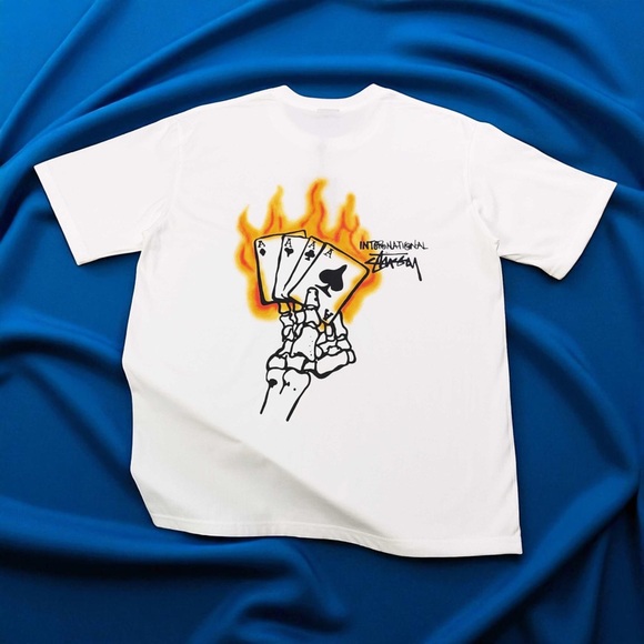 ✨Stussy White Short Sleeve Tee ✨with Graphic Design - Picture 1 of 7